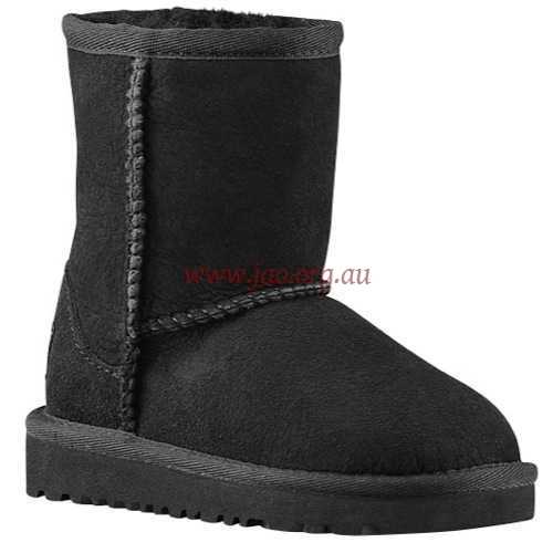 (Black) Ugg Classic Short Girls' Toddler Australia Shoes - 5251TBLK